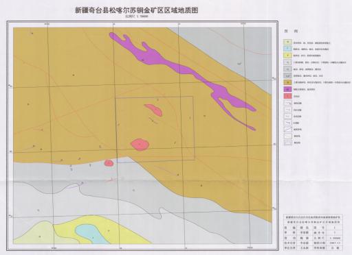 新疆奇台县松喀尔苏铜金矿矿    类:铜矿位 置:新疆奇台县境内,主要